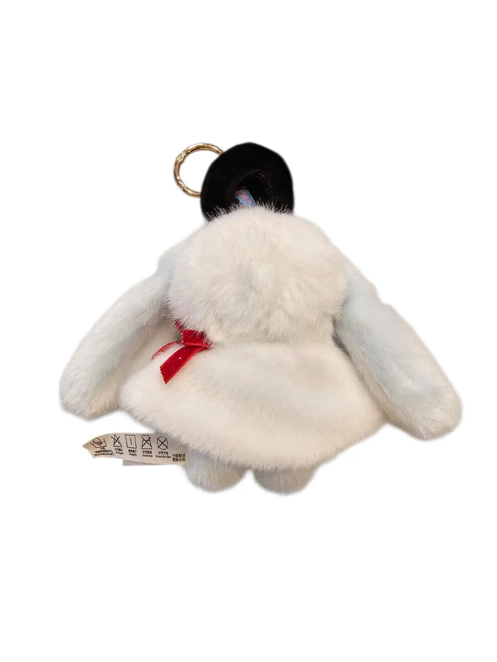 Liila Rainbow Candy Bunny vinyl plush pendant from Liila Toys Keychain White